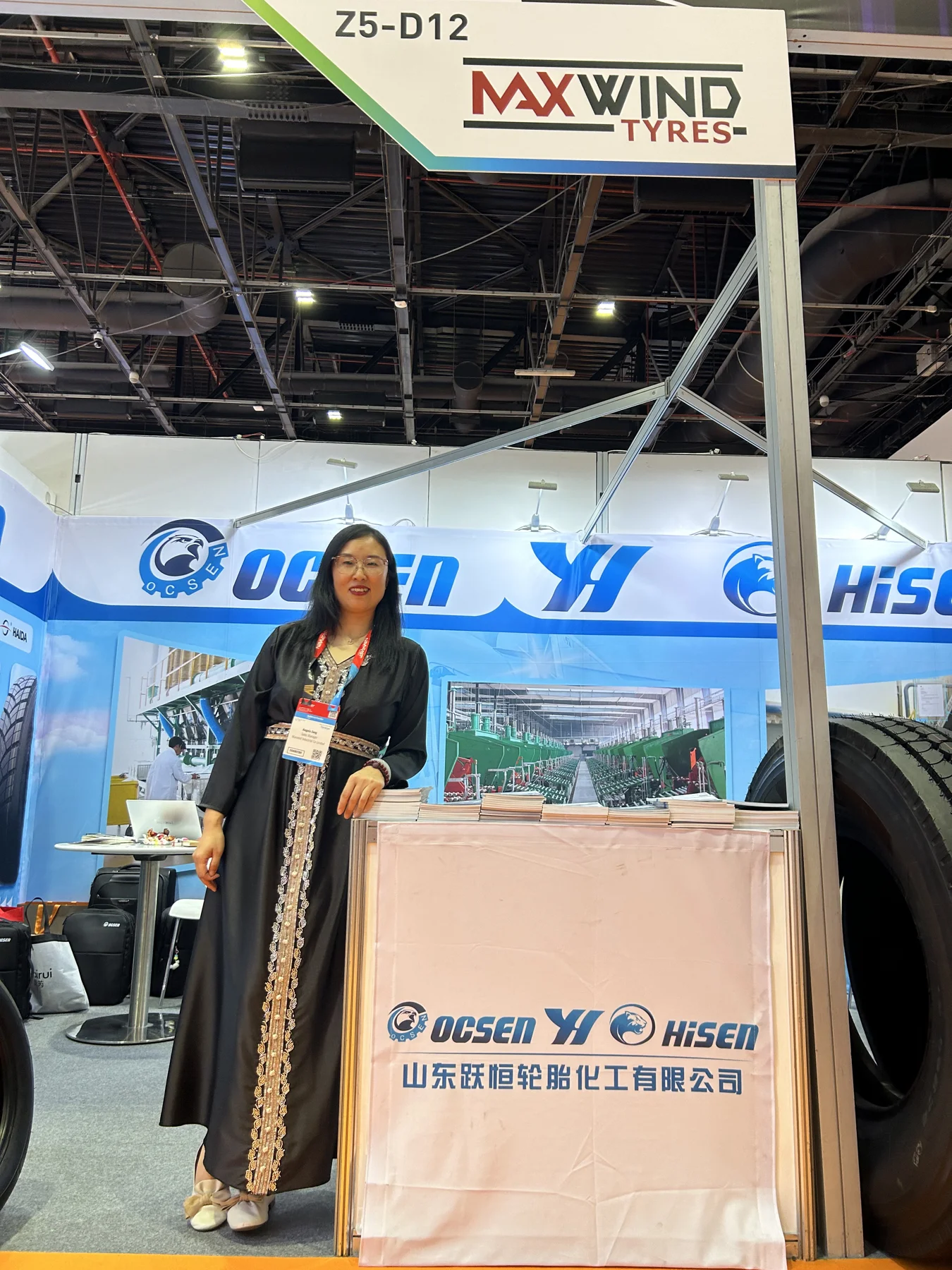 Angela Zeng at the OCSEN exhibition booth